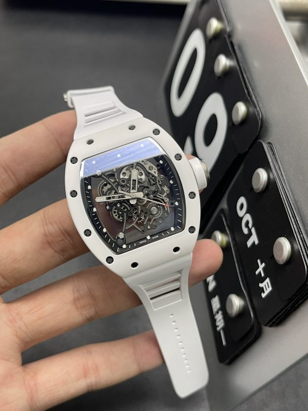 Richard Mille RM055 white super clone watch BBR factory ceramic 3