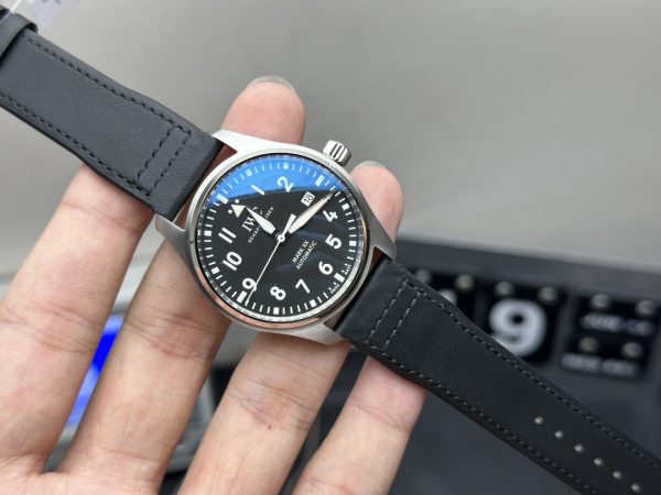 iwc pilot 41 super clone watch v7 factory mark xx black disc mechanical 3