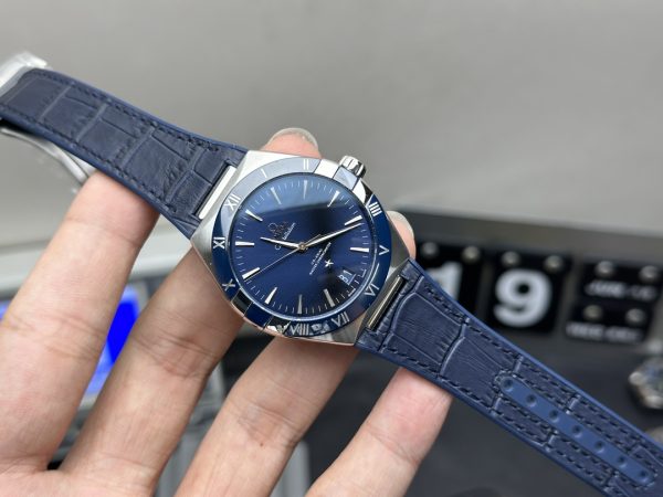 constellation blue super clone watch vs factory omega 41mm 3