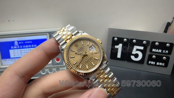 datejust 36mm gold super clone watch vs factory men's rolex mechanical2