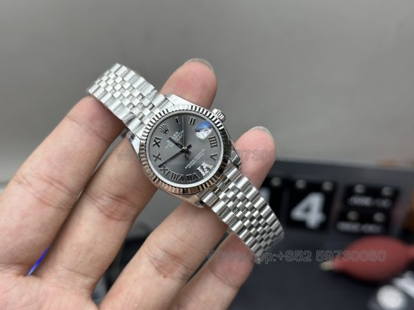 rolex lady datejust 31 super clone watch gs factory grey disc mechanical waterproof 6