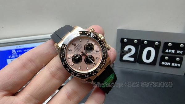 rolex oyster perpetual daytona super clone watch aps factory men 4130 rose gold 3