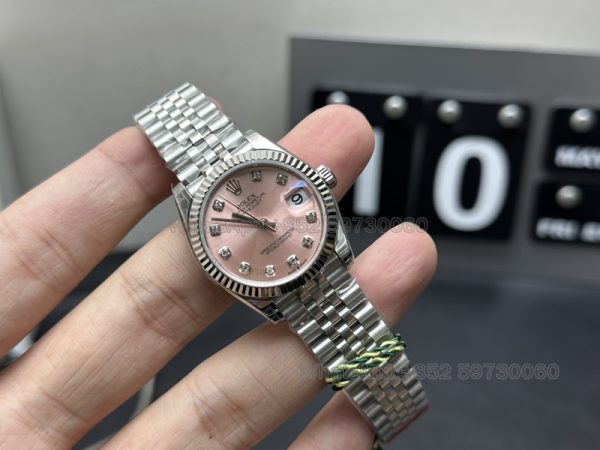 31mm lady datejust super clone watch gs factory rolex pink disc mechanical waterproof 3