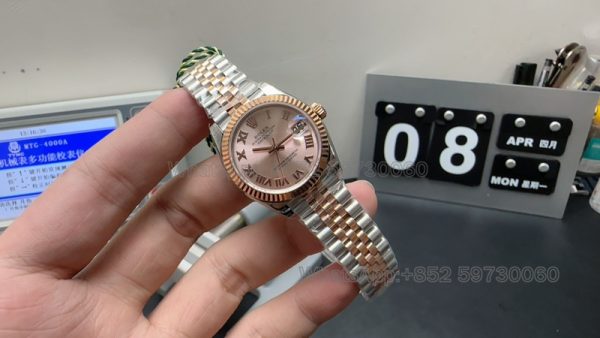 lady datejust 31mm rolex super clone watch gs factory rose gold mechanical 3