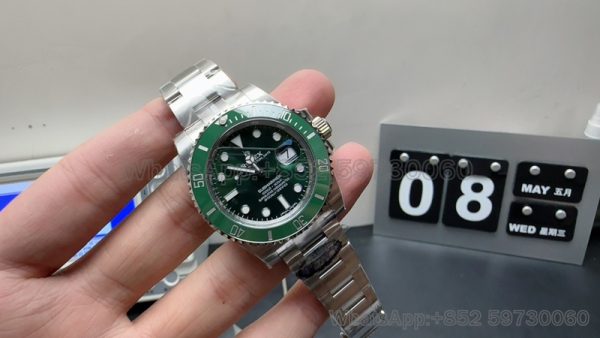 rolex submariner date green super clone watch clean factory 116610lv men's 40mm 3