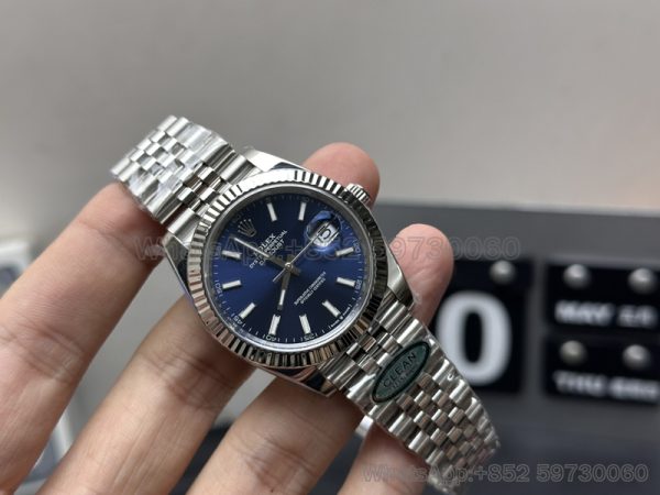 Clean Factory Logo Super Clone Watch Rolex 126334 Blue Bar Scale Mechanical Water Resistant 3