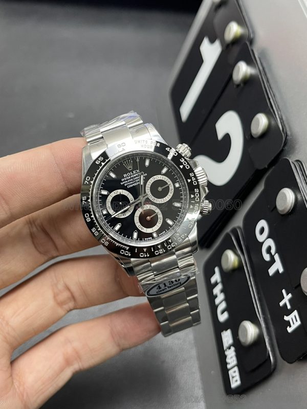 Daytona Black Super Clone Watch Rolex 116519 Clean Factory 4130 Mechanical Chronograph 3