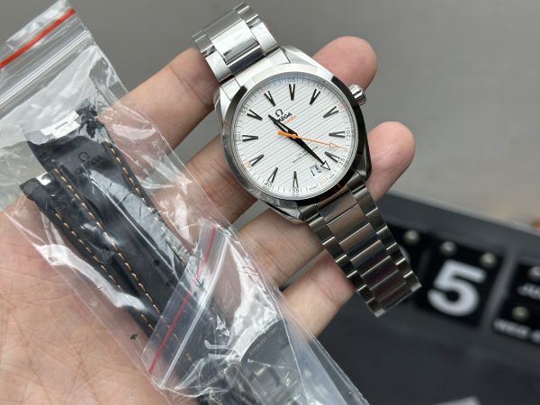 omega seamaster watch super clone vs factory 150m teak orange pin 3