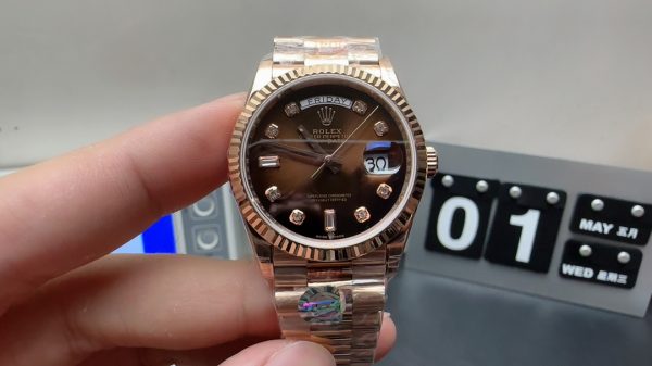 Day-date Super Clone Watch Rolex Men Rose Gold mechanical 36mm 6