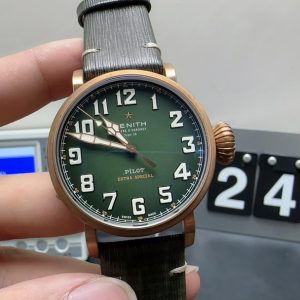 Zenith Super Clone Watch Pilot Men Bronze 9015 Mechanical 45mm 6