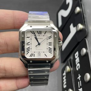 Santos Super Clone Watch Cartier Men 9015 Mechanical 39.8mm 6