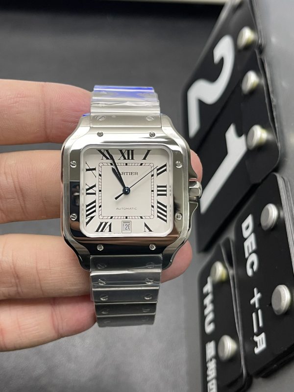 Santos Super Clone Watch Cartier Men 9015 Mechanical 39.8mm 6