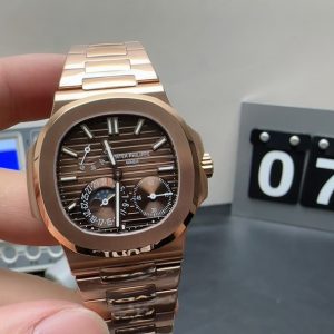 pp 5712 Super Clone Watch Patek Philippe NAUTILUS for Men Rose Gold Mechanical 40mm 6