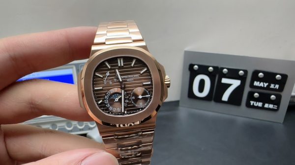 pp 5712 Super Clone Watch Patek Philippe NAUTILUS for Men Rose Gold Mechanical 40mm 6