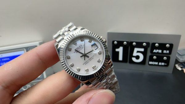 Datejust Super Clone Watch Rolex women 904 steel 3235 mechanical 36mm 5