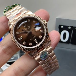 Day-date Super Clone Watch Rolex Men Rose Gold mechanical 36mm