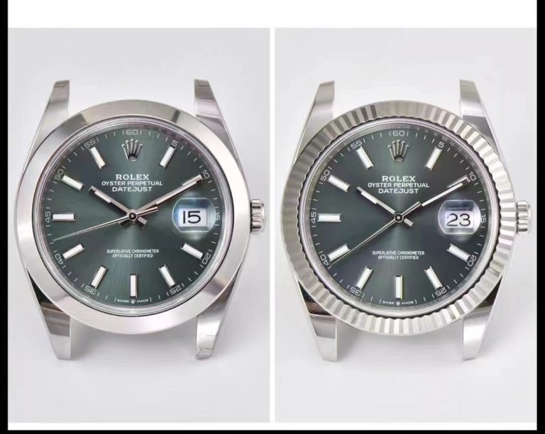 rolex super clone watch compare the difference between the genuine Clean Factory green Dateiust 126334 Mechanical Men