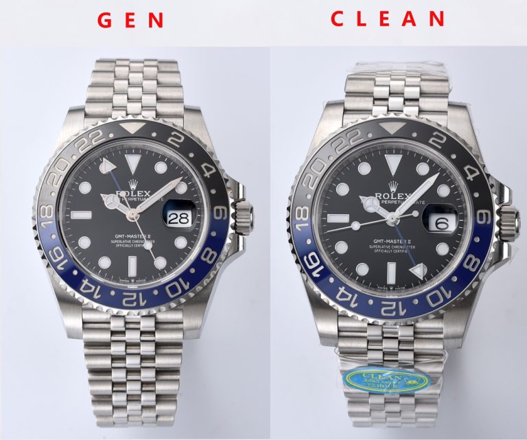 Gmt-master ll replica watch and the original What is the difference Clean Factory blue black Rolex 126710 Mechanical Men