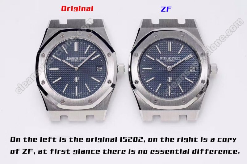 15202 1:1 replica watch and the genuine what is the difference ZF Factory Audemars Piguet 15202 Mechanical Men
