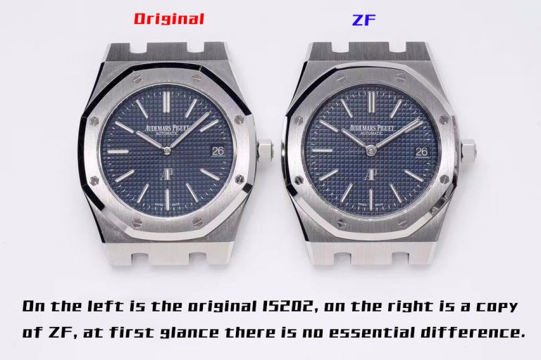 15202 1:1 replica watch and the genuine what is the difference ZF Factory Audemars Piguet 15202 Mechanical Men