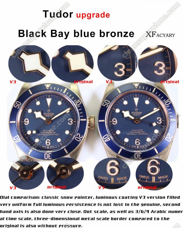 Black Bay replica watch and the original What is the difference XF Factory Tudor blue 79250BB Mechanical Men
