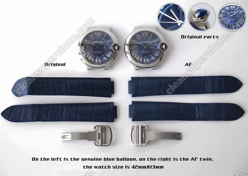 Ballon Bleu replica watch and the original What is the difference AF Factory blue Cartier WSBB0025 Mechanical Men
