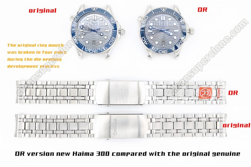 Omega super clone watch compare the difference between the genuine OR Factory gray Seamaster 210.30.42 Mechanical Men
