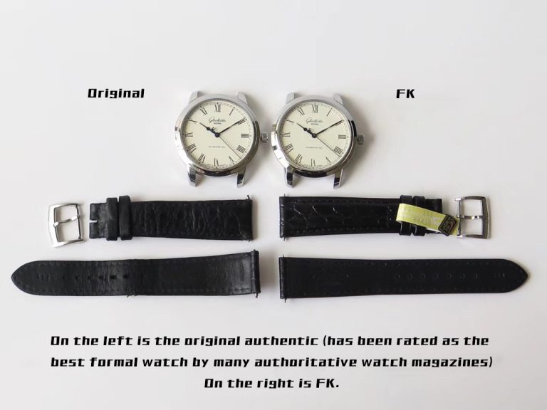 Glashütte super clone watch compare the difference between the genuine FK Factory white Senator 1-39-59 Mechanical Men