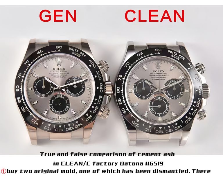 Daytona replica watch and the original What is the difference Clean Factory grey Rolex 116519 Mechanical Men