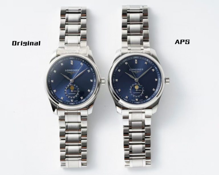 Longines super clone watch compare the difference between the genuine APS Factory Master Collection L2.909 Mechanical Men