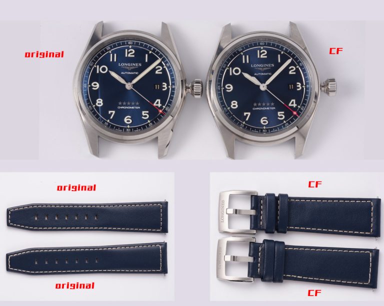 L3.812 1:1 replica watch and the genuine what is the difference CF Factory Longines blue Spirit Mechanical Men