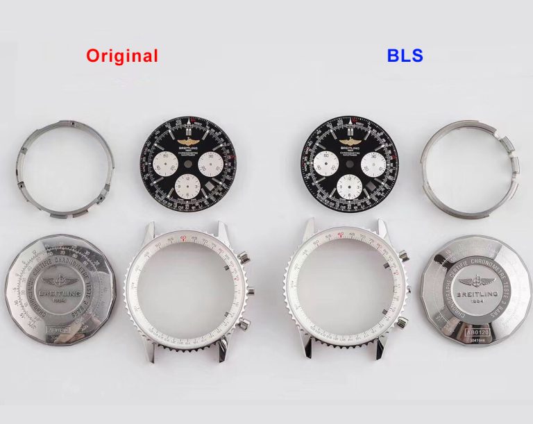 Breitling super clone watch compare the difference between the genuine BLS Factory Navitimer black AB012012 Mechanical Men