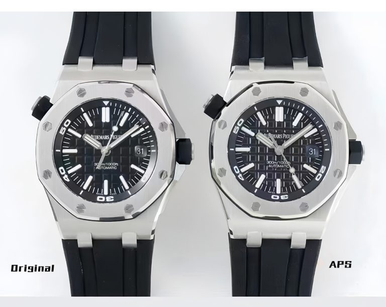 Royal Oak Offshore replica watch and the original What is the difference APS Factory Audemars Piguet black 15710 Mechanical Men