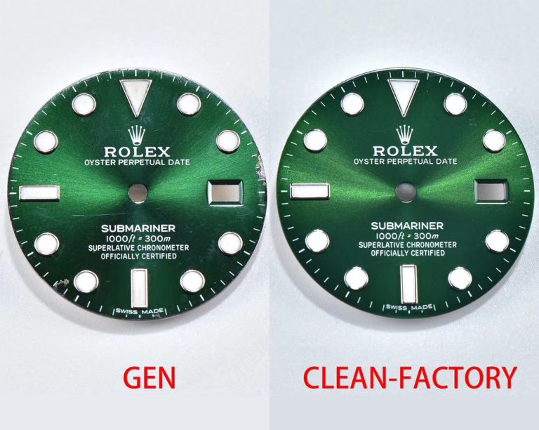 rolex super clone watch compare the difference between the genuine Clean Factory green Submariner 116610 Mechanical Men