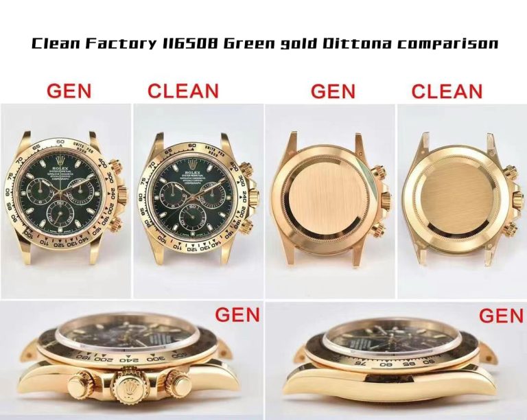 116508 1:1 replica watch and the genuine what is the difference Clean Factory Rolex green Daytona Mechanical Men