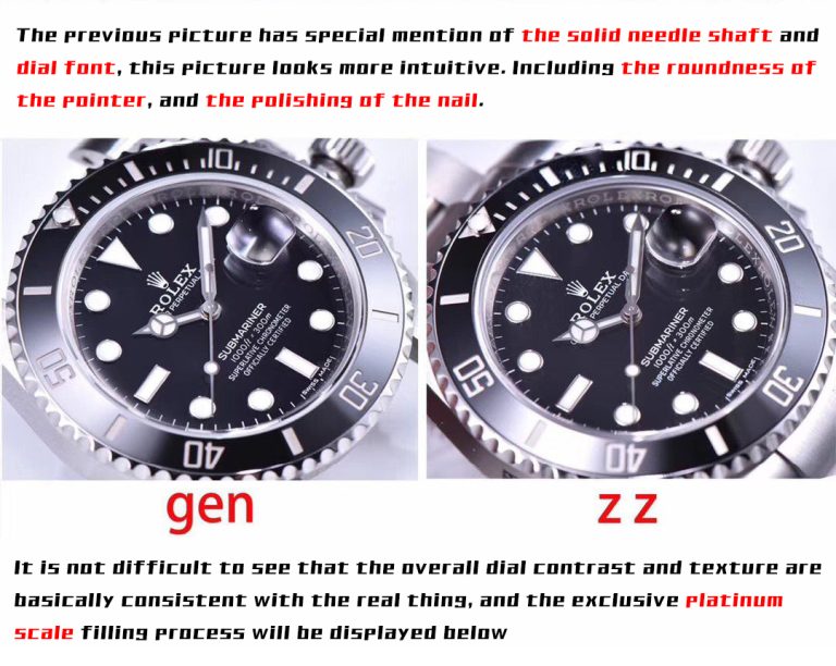 114060 1:1 replica watch and the genuine what is the difference ZZ Factory Rolex Submariner Mechanical Men