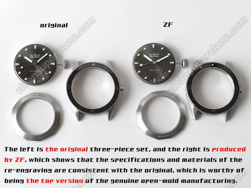 5000 1:1 replica watch and the genuine what is the difference ZF Factory Blancpain gray Fifty Fathoms Mechanical Men
2