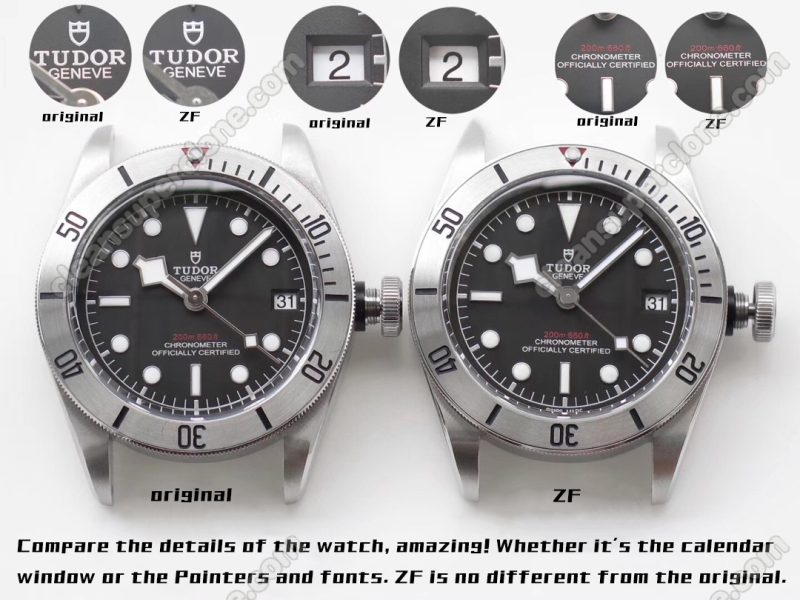 Black Bay replica watch and the original What is the difference ZF Factory Tudor black M79730 Mechanical Men
2