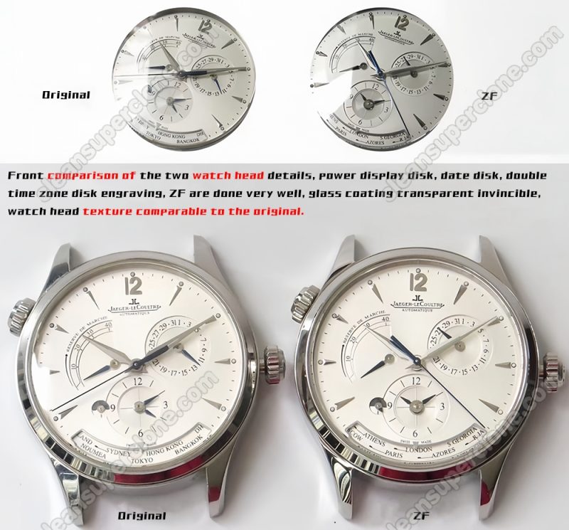 Jaeger-LeCoultre super clone watch compare the difference between the genuine ZF Factory Master Control 1428421 Mechanical Men2