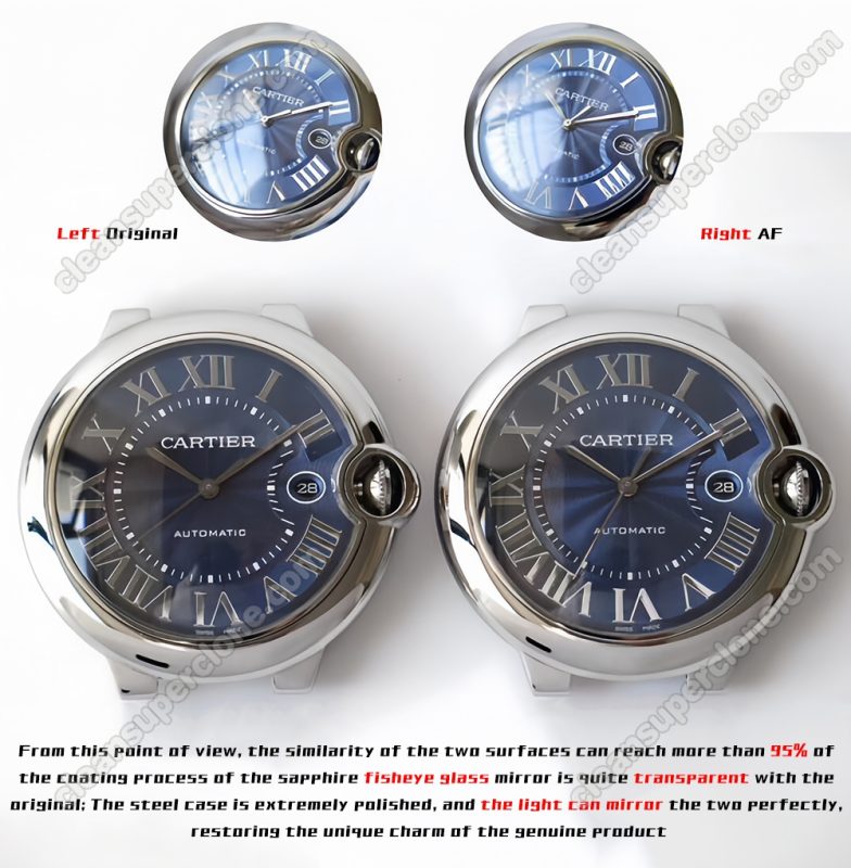 Ballon Bleu replica watch and the original What is the difference AF Factory blue Cartier WSBB0025 Mechanical Men
2