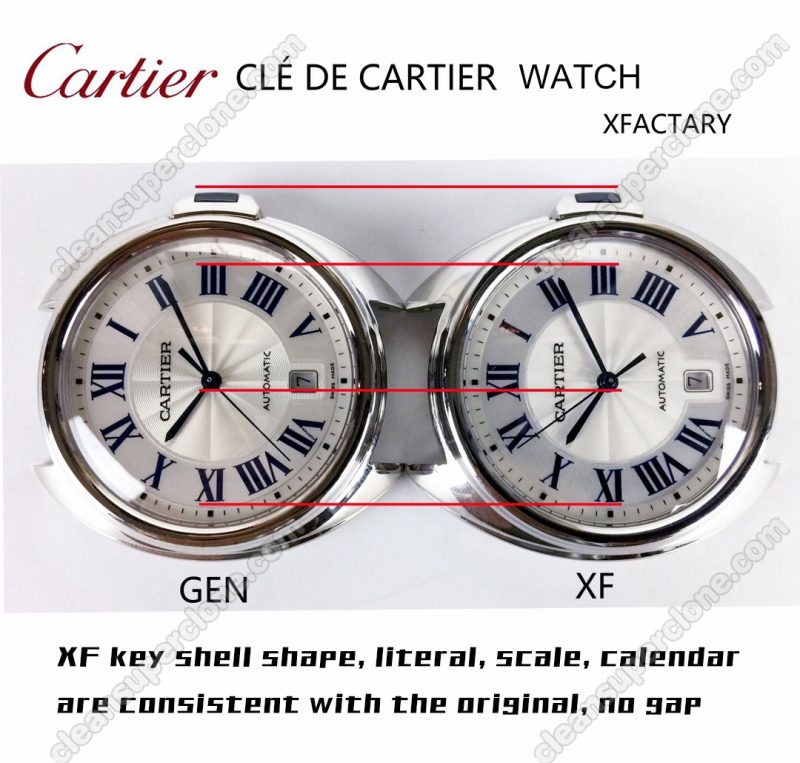 Clé De Cartier replica watch and the original What is the difference XF Factory Cartier WSCL0018 Mechanical Men
2