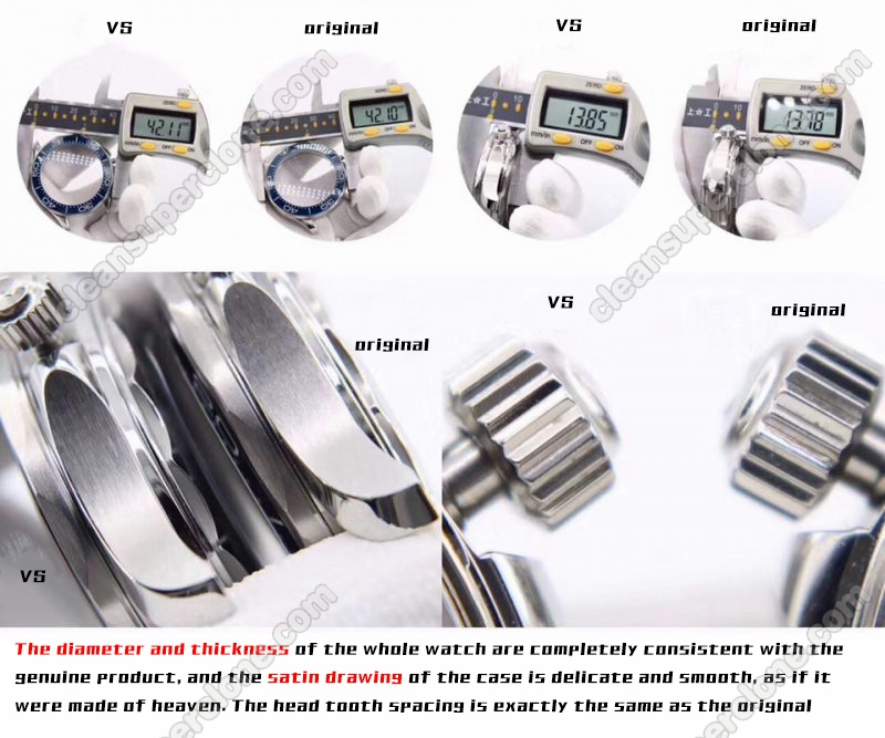 210.30.42 1:1 replica watch and the genuine what is the difference VS Factory blue Omega Seamaster Mechanical Men
2