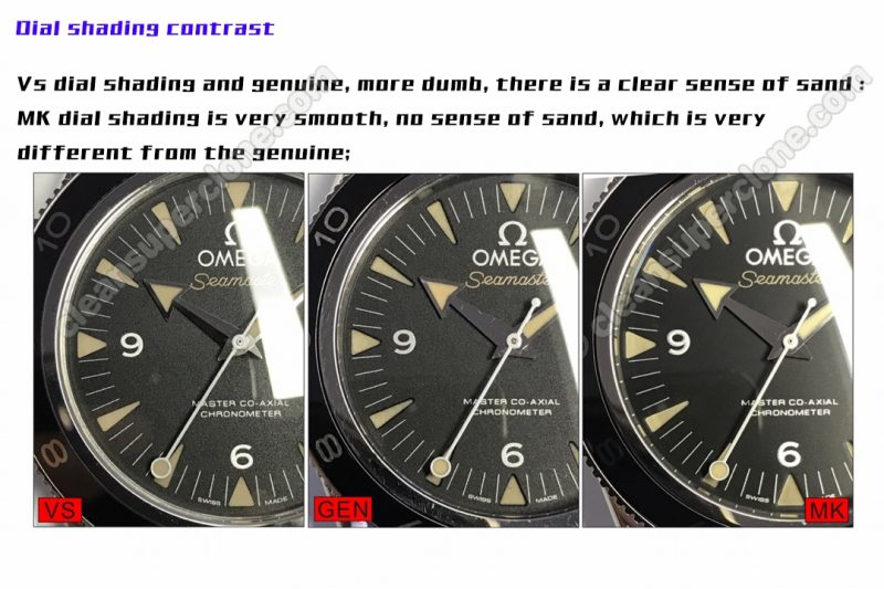 Omega super clone watch compare the difference between the genuine VS Factory Seamaster 233.32.41 Mechanical Men
2