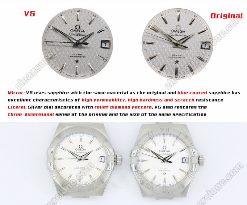 123.10.38 1:1 replica watch and the genuine what is the difference VS Factory Omega Constellation Mechanical Men
2