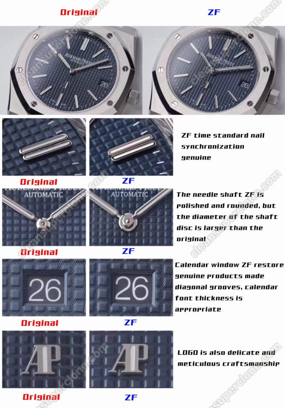 15202 1:1 replica watch and the genuine what is the difference ZF Factory Audemars Piguet 15202 Mechanical Men
2