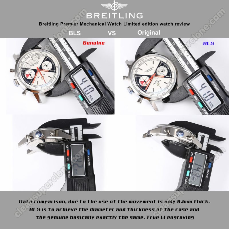 Breitling super clone watch compare the difference between the genuine BLS Factory Top Time A23310 Mechanical Men
3