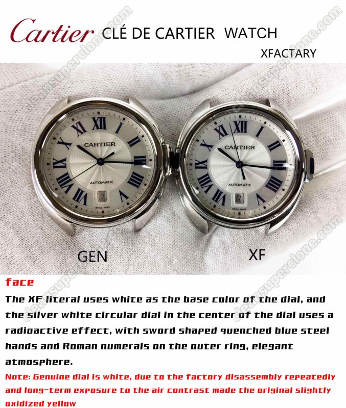 Clé De Cartier replica watch and the original What is the difference XF Factory Cartier WSCL0018 Mechanical Men
3