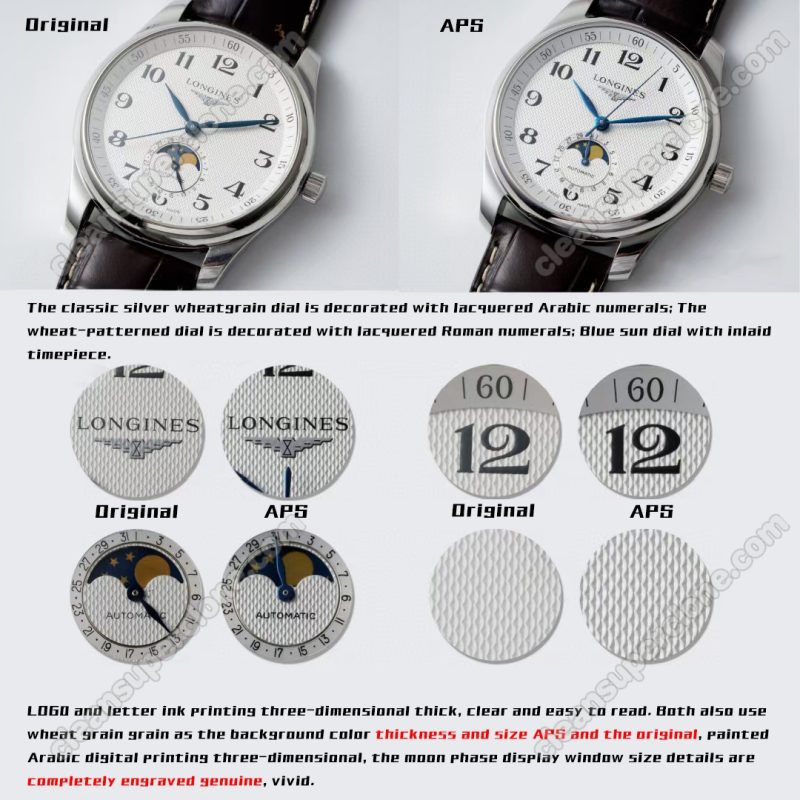 Master Collection replica watch and the original What is the difference APS Factory Longines L2.909 Mechanical Men
3