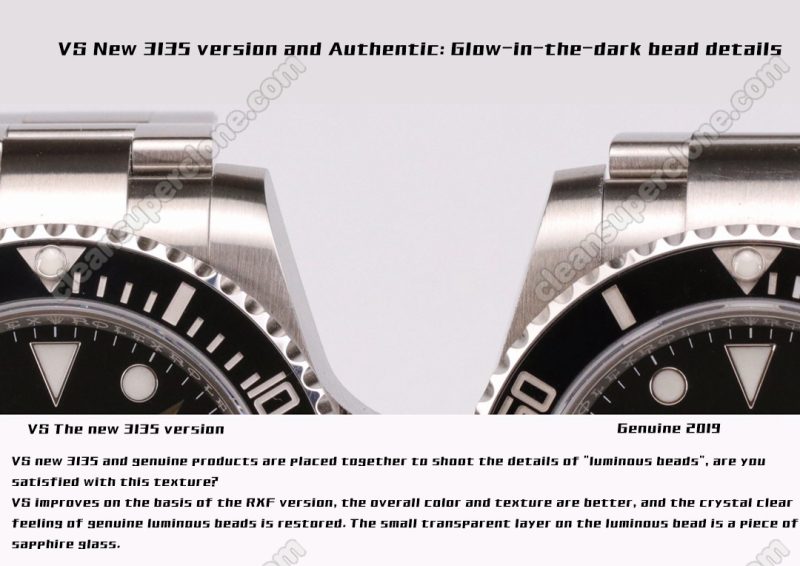 116610 1:1 replica watch and the genuine what is the difference VS Factory Rolex black Submariner Mechanical Men
3