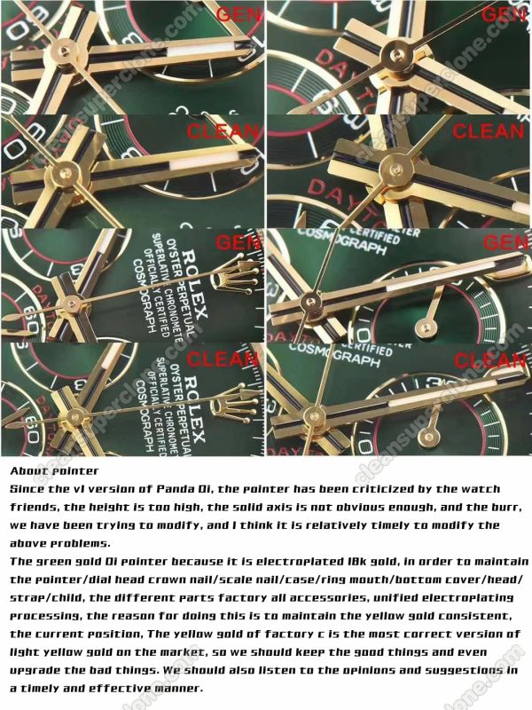 116508 1:1 replica watch and the genuine what is the difference Clean Factory Rolex green Daytona Mechanical Men
3